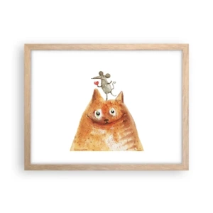 Affiche dans un chêne clair - Poster - Amour paradoxal - 40x30 cm