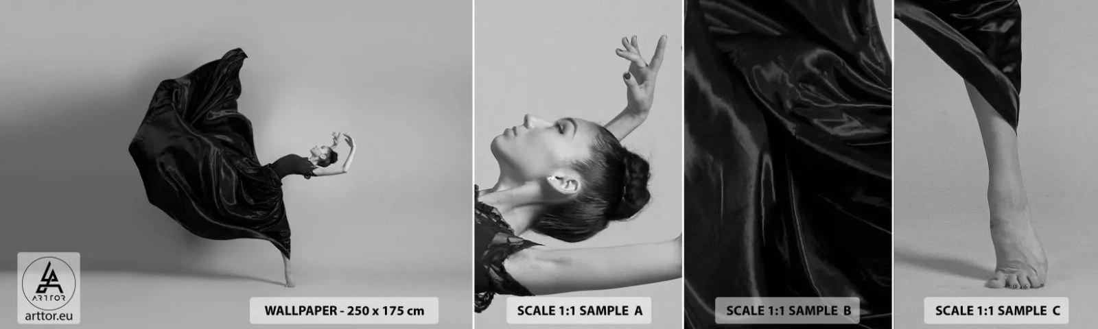 Échantillon De Papier Peint Standard Eco - Musique ailées - Danse, Femme, Danseur - 100x30 cm