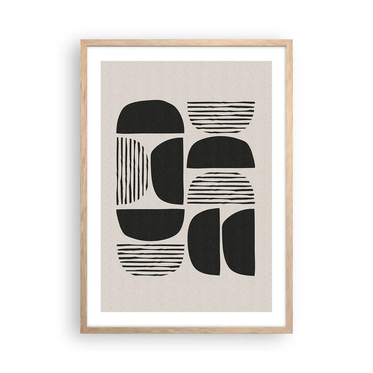 Affiche dans un chêne clair - Poster - Offres sans enthousiasme - 50x70 cm