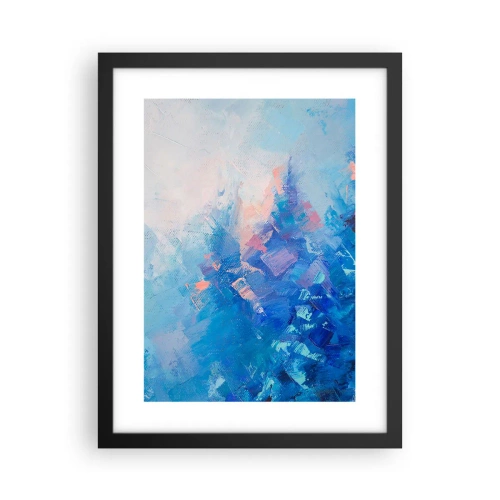 Affiche dans un cadre noir - Poster - Abstraction hivernale - 30x40 cm