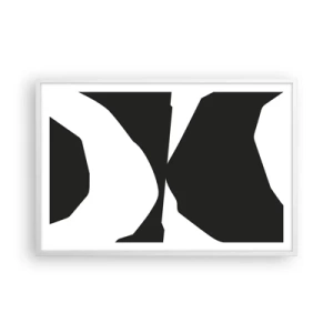 Affiche dans un cadre blanc - Poster - Positif négatif - 91x61 cm