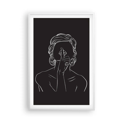 Affiche dans un cadre blanc - Poster - La beauté s'épanouit en silence - 61x91 cm