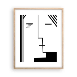 Affiche dans un chêne clair - Poster - Juste un baiser - 40x50 cm