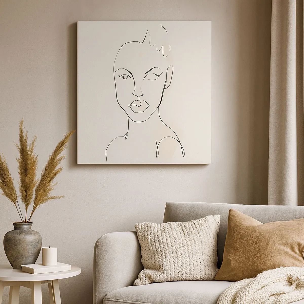 Impression sur toile - Image sur toile - Esquisse de la sensualité - 30x30 cm