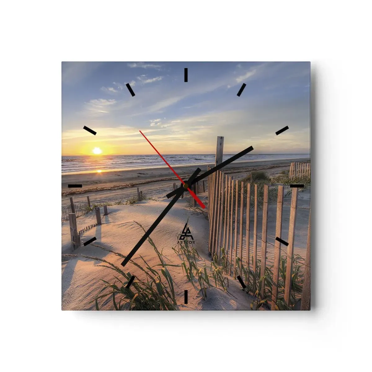 Horloge murale - Pendule murale - Ombre et brillance du vent - 40x40 cm