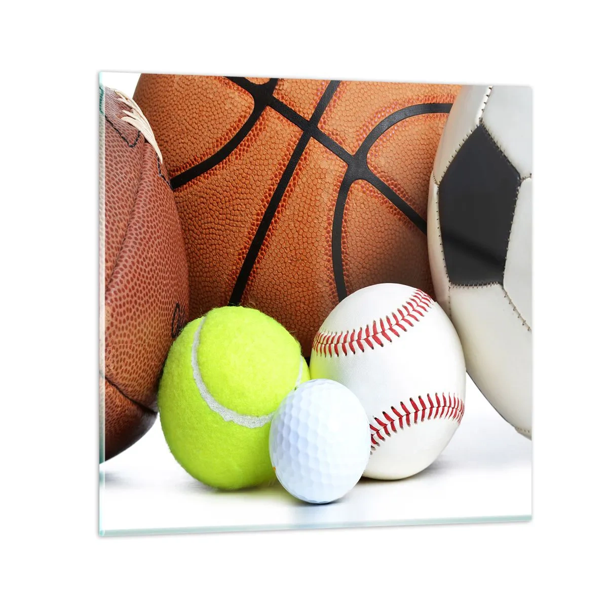 Impression sur verre - Image sur verre - Le football nous connecte ! - 30x30 cm