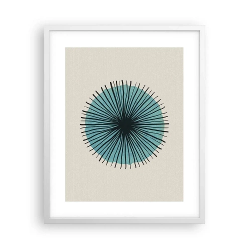 Affiche dans un cadre blanc - Poster - Rayonnant dans l'azur - 40x50 cm