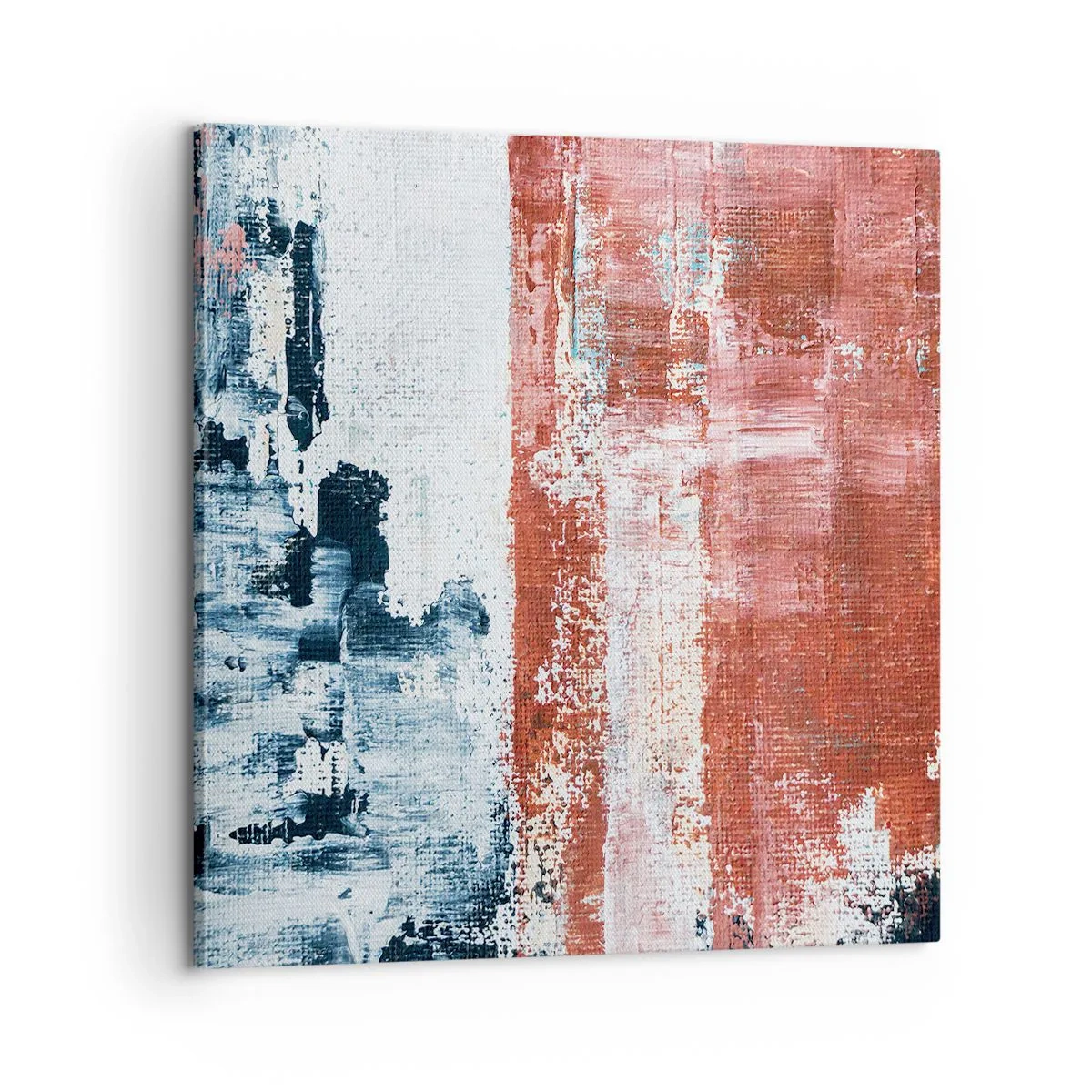Impression sur toile - Image sur toile - Moitié-moitié abstrait - 60x60 cm