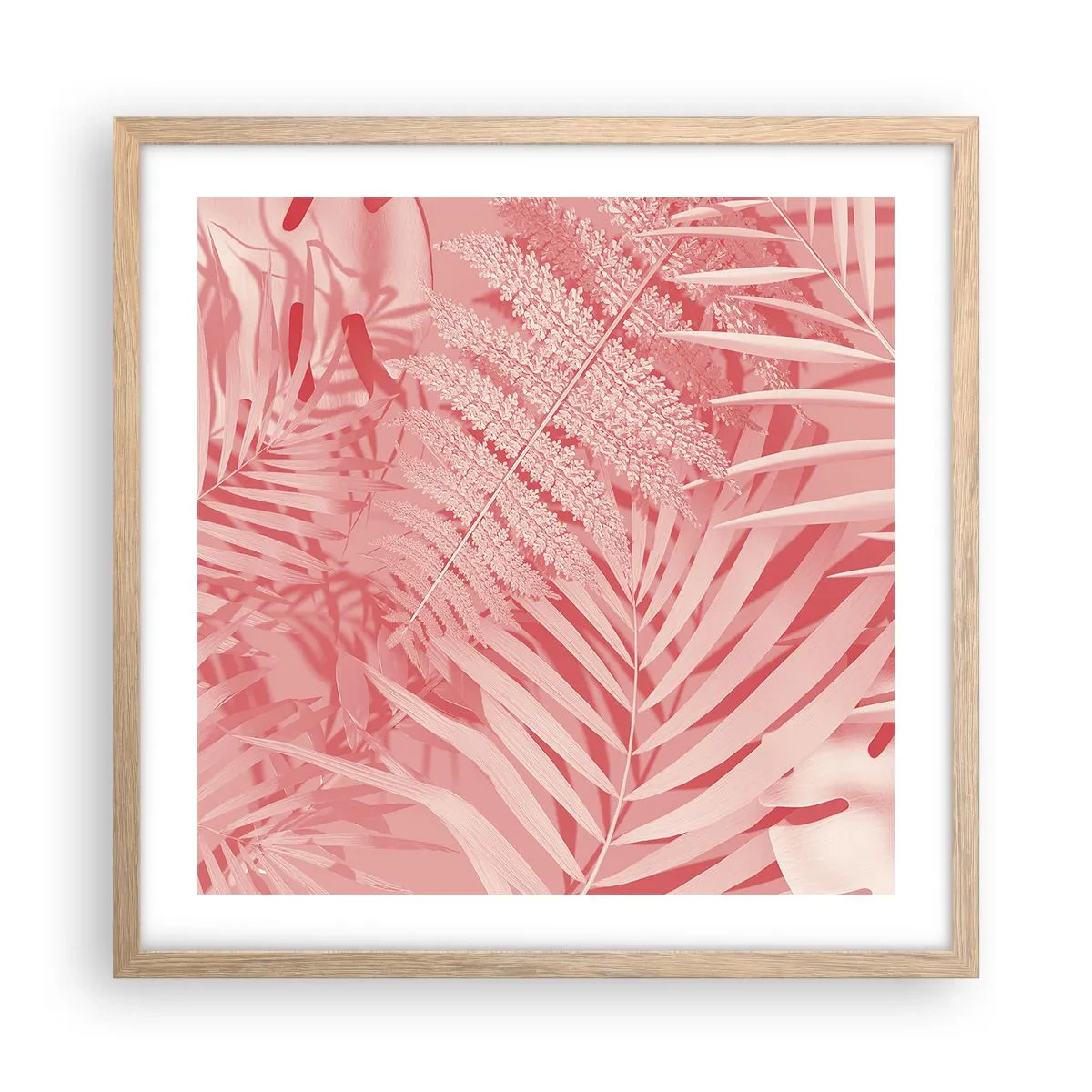 Affiche dans un chêne clair - Poster - Concept de rose - 50x50 cm