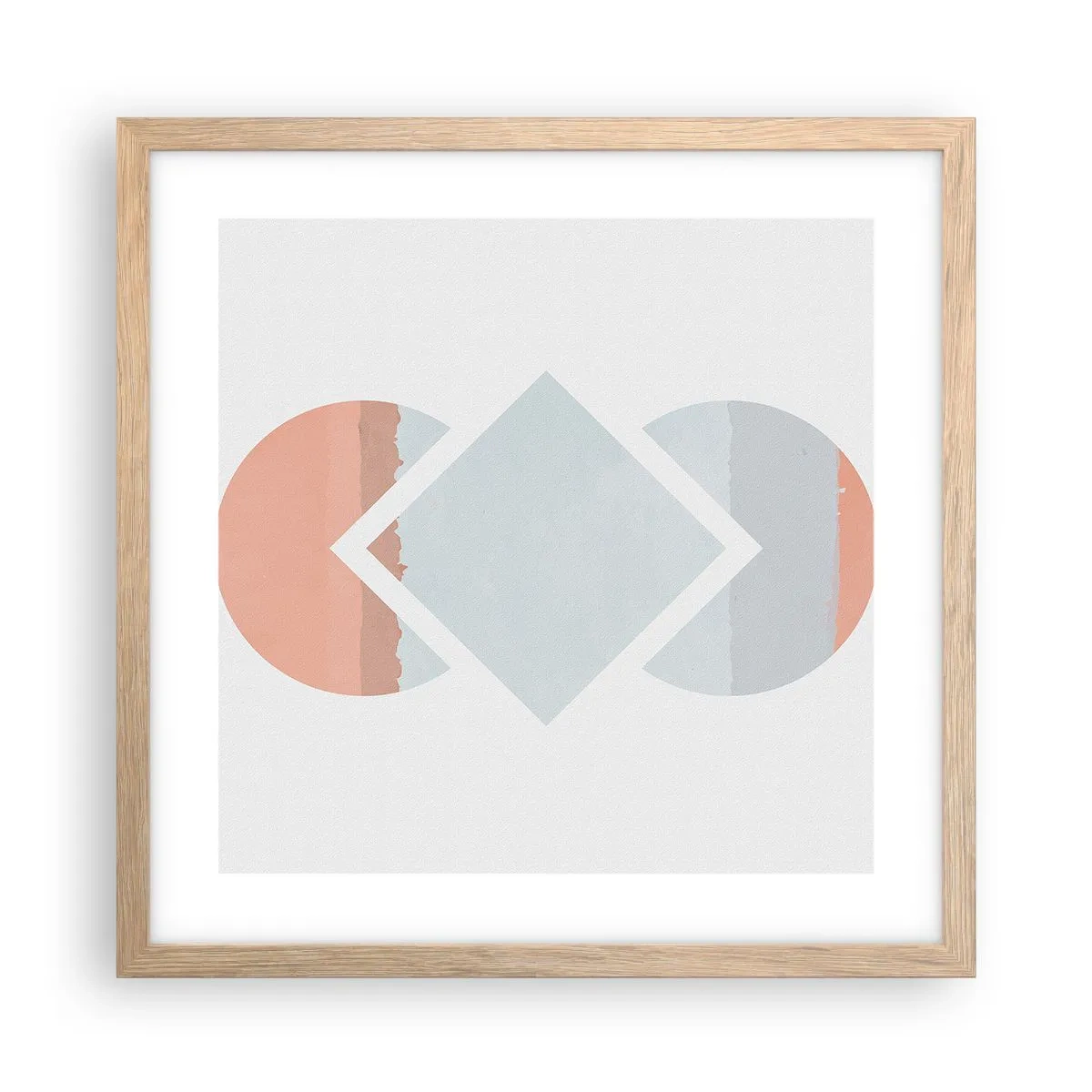 Affiche dans un chêne clair - Poster - La situation est clair - 40x40 cm