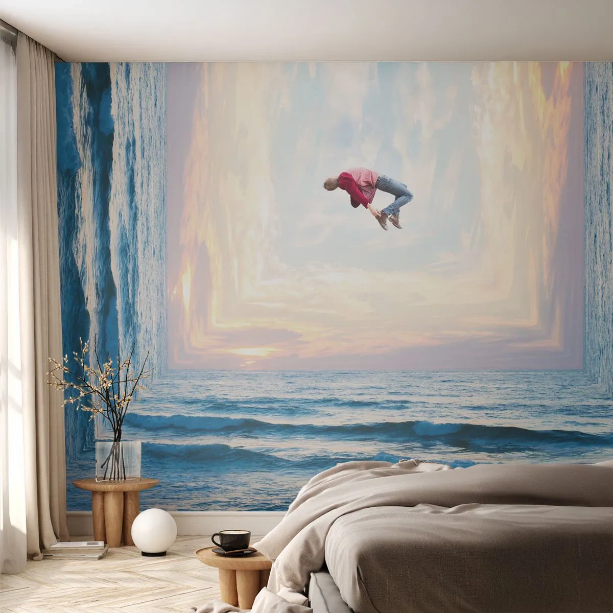 Papier Peint Autocollant Deluxe Sticker - Vers une autre dimension - Abstraction, Homme, Nature - 400x280 cm