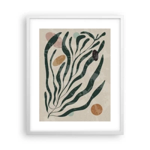 Affiche dans un cadre blanc - Poster - Parmi la verdure - 40x50 cm