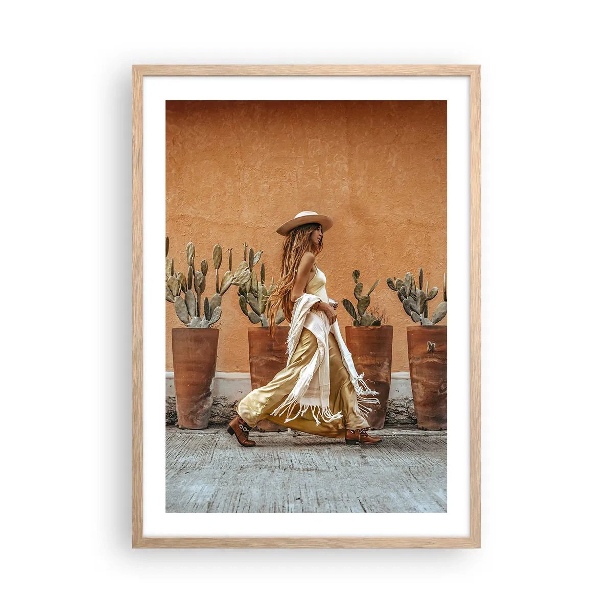 Affiche dans un chêne clair - Poster - Style hippie - 50x70 cm