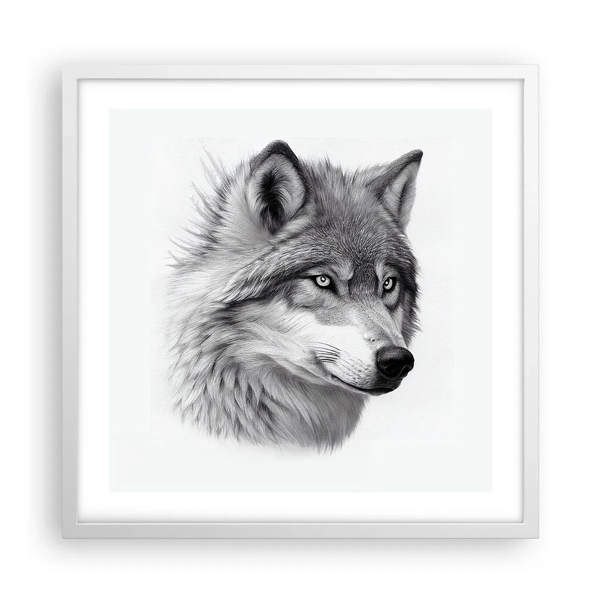 Affiche dans un cadre blanc - Poster - Alpha – sans aucun doute - 50x50 cm