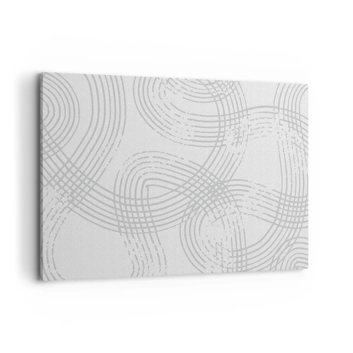 Impression sur toile - Image sur toile - Un motif subtil avec des lignes entrelacées dans des tons clairs - 120x80cm - Il n'y a pas de chemin droit - Décoration murale moderne pour le salon et la chambre ARTTOR