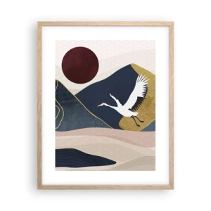 Affiche dans un chêne clair - Poster - Encore une fois, la journée s'est ÉCOULÉE - 40x50 cm