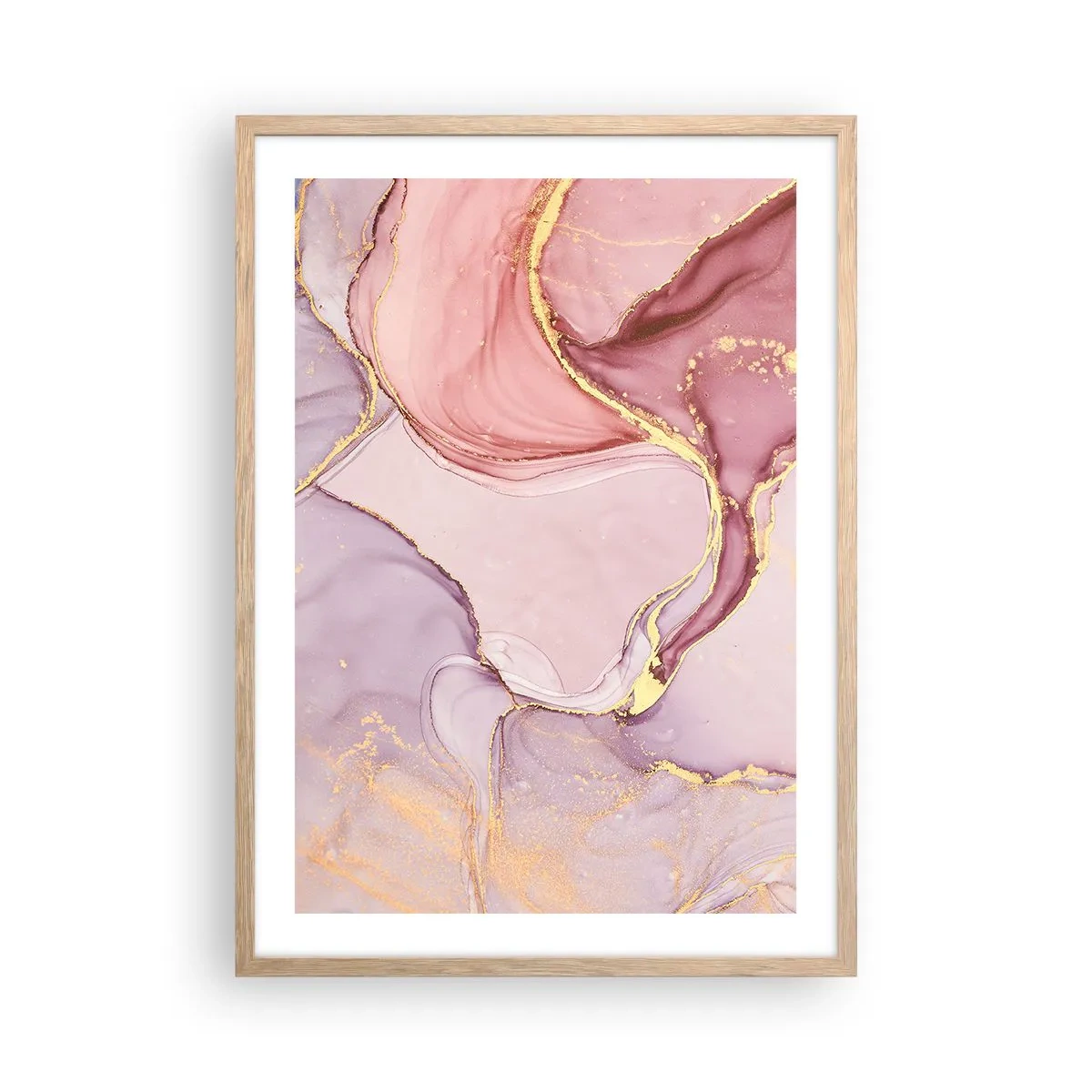 Affiche dans un chêne clair - Poster - Caresse de couleurs - 50x70 cm