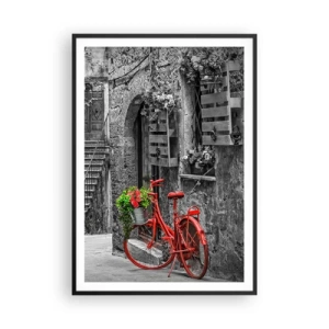 Affiche dans un cadre noir - Poster - Ruelle toscane - 70x100 cm