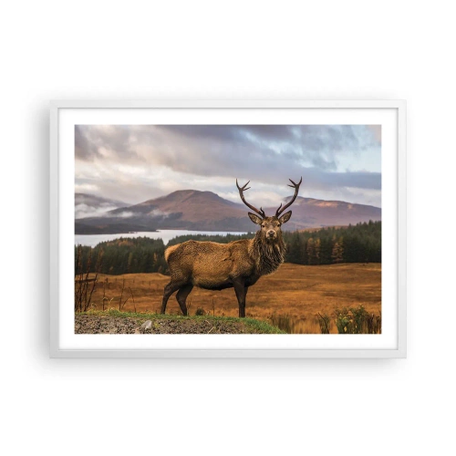 Affiche dans un cadre blanc - Poster - Majesté de la nature - 70x50 cm