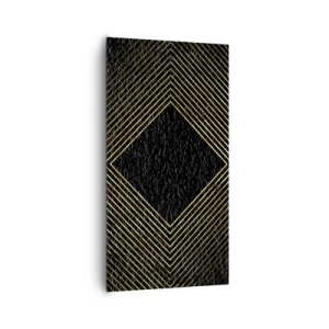 Impression sur toile - Image sur toile - Géométrie dans un style glamour - 65x120 cm