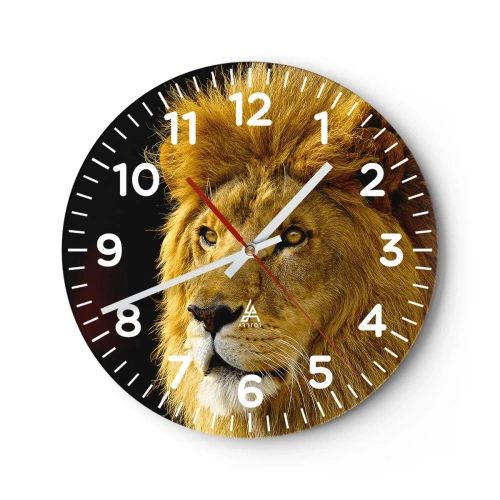 Horloge murale - Pendule murale - Portrait de roi - 30x30 cm