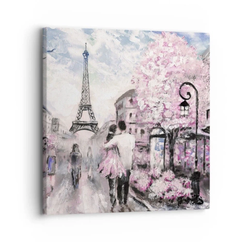 Impression sur toile - Image sur toile - Comment tomber amoureu, il faut juste... - 30x30 cm