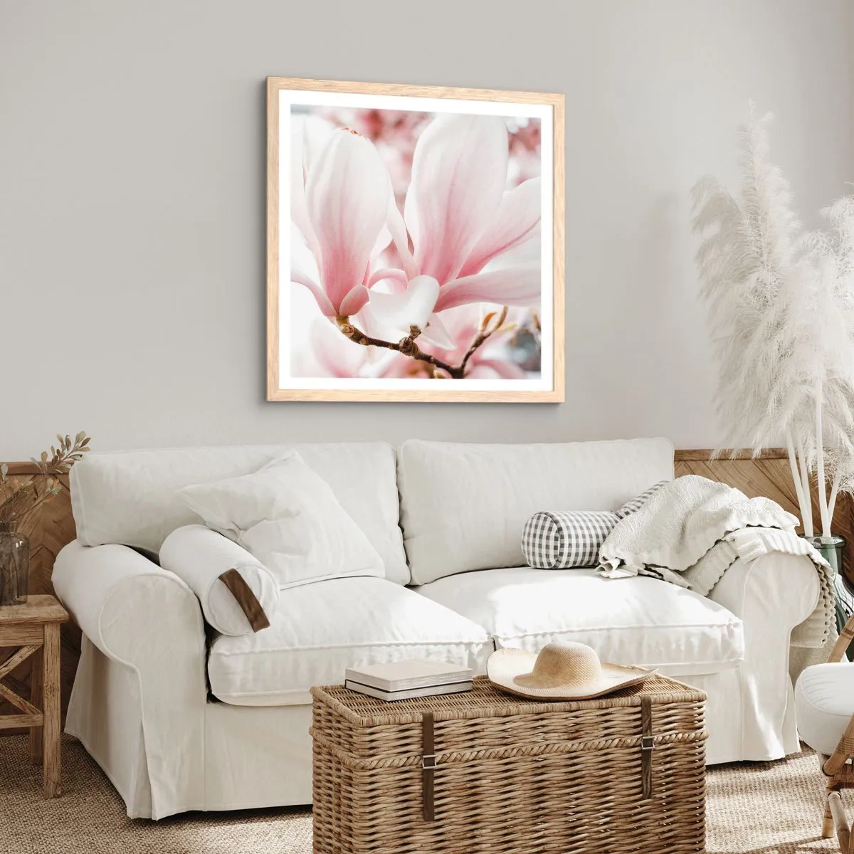 Affiche dans un chêne clair - Poster - Abondance de tendresse - 30x30 cm