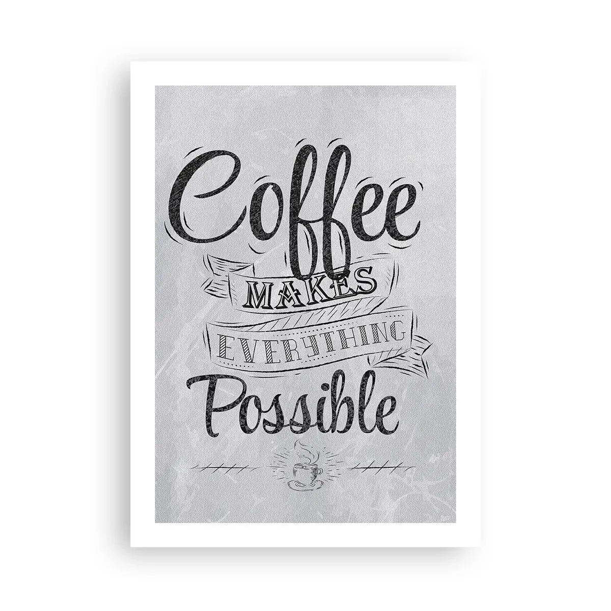 Affiche - Poster - Affiche de motivation sur le café - 50x70cm - Comment ne pas aimer le café maintenant - Décoration murale moderne pour le salon et la chambre ARTTOR