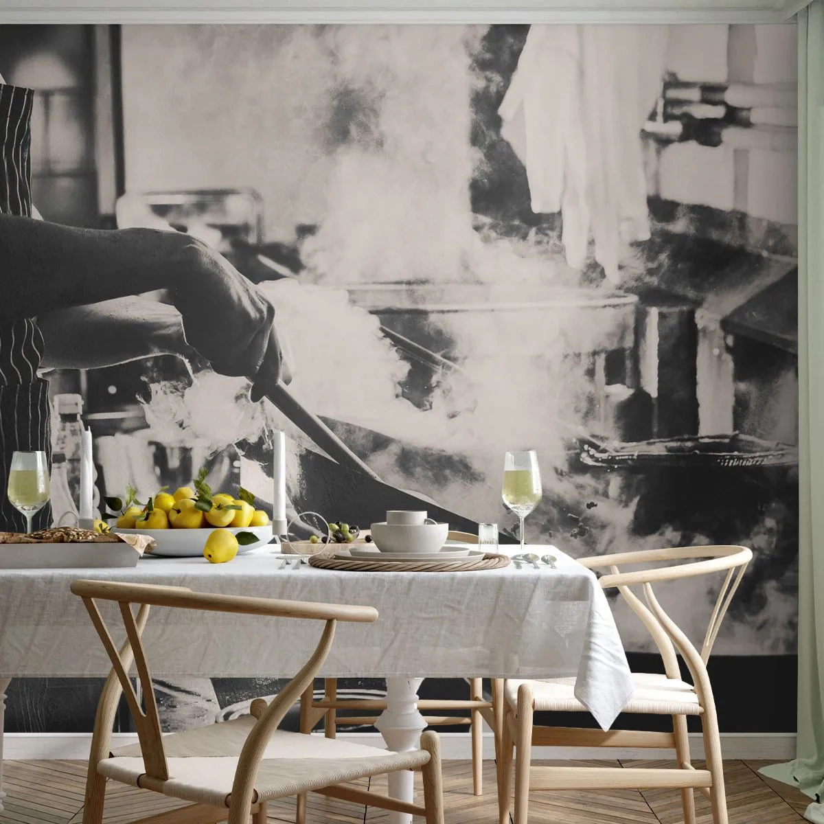 Papier Peint Photo Premium Canvas - Alchimie des saveurs - Cuisine, La gastronomie, Restaurant - 250x175 cm