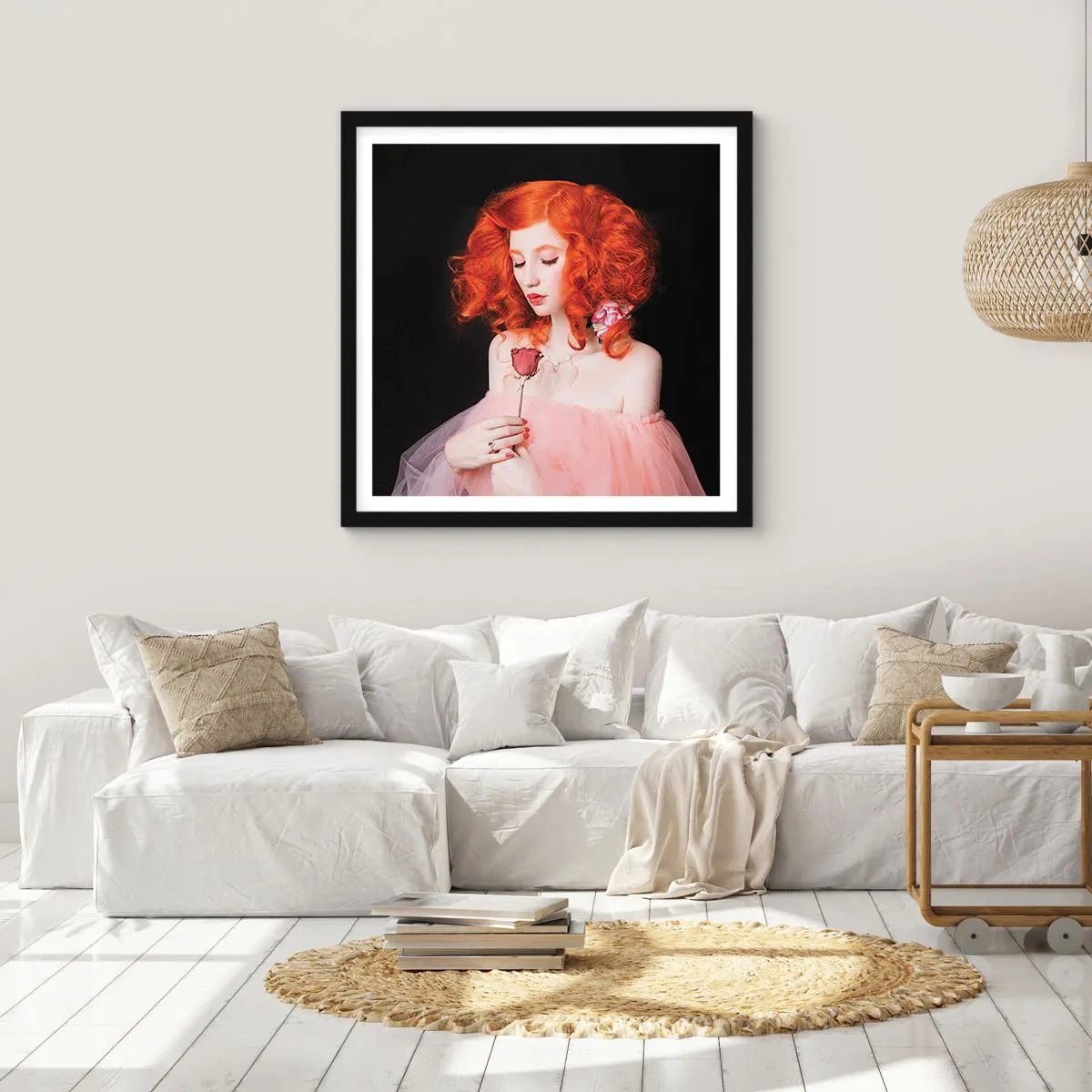 Affiche dans un cadre noir - Poster - De style baroque - 60x60 cm