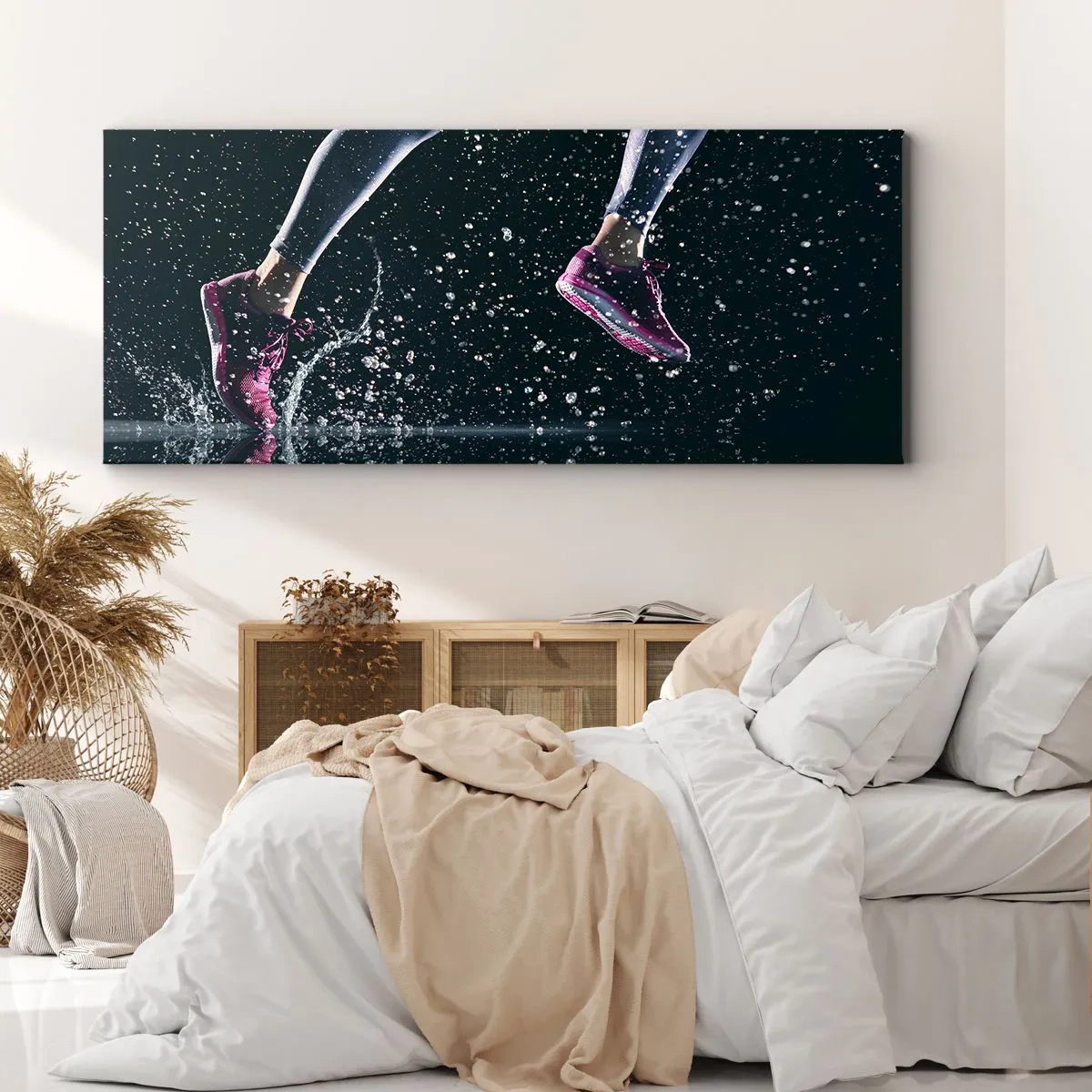 Impression sur toile - Image sur toile - Combien de force dans les jambes - 100x40 cm