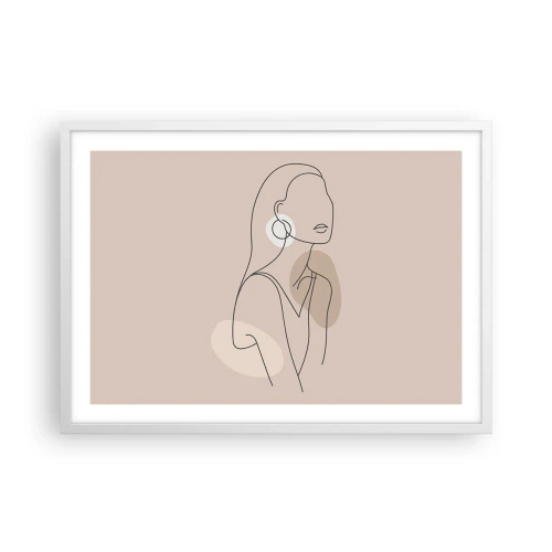 Affiche dans un cadre blanc - Poster - Icone féminin - 70x50 cm