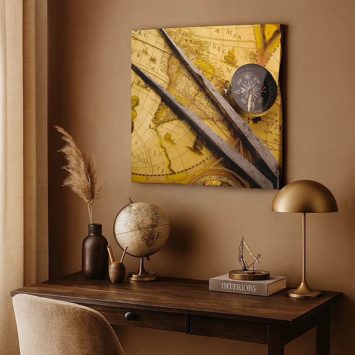 Impression sur toile - Image sur toile - Où sont ces trésors? - 30x30 cm