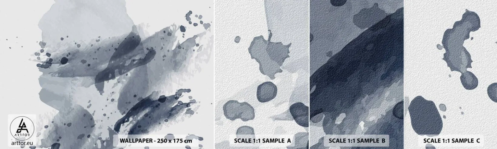 Échantillon de Papier Peint Autocollant Deluxe Sticker - Étude de la nature de l'eau - Abstraction, Morceau, Modèle moderne - 100x30 cm