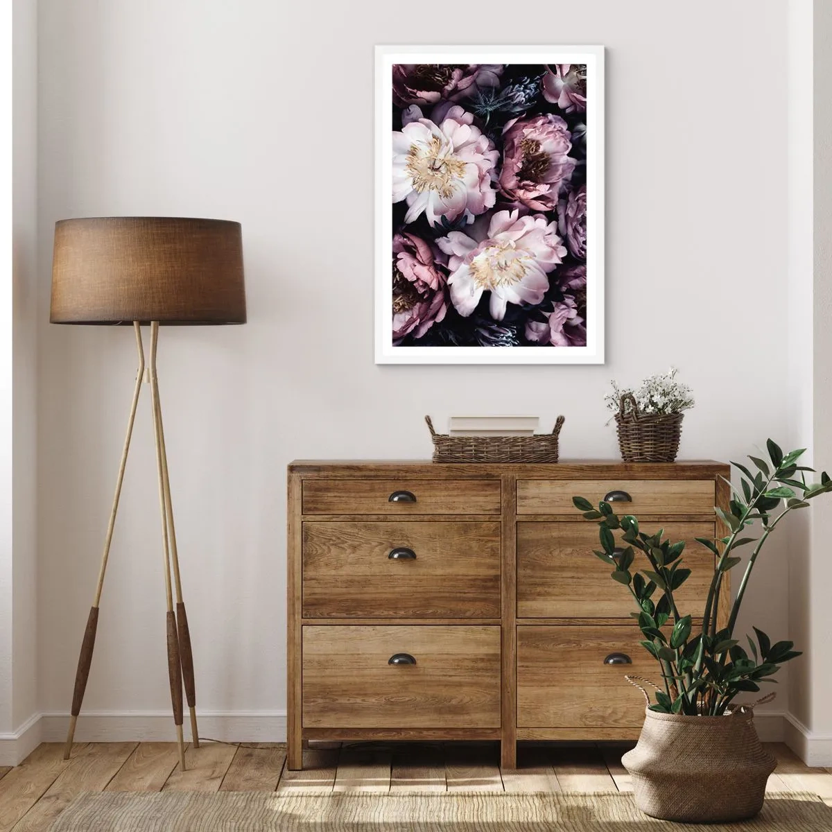 Affiche dans un cadre blanc - Poster - Bouquet à l'ancienne - 30x40 cm