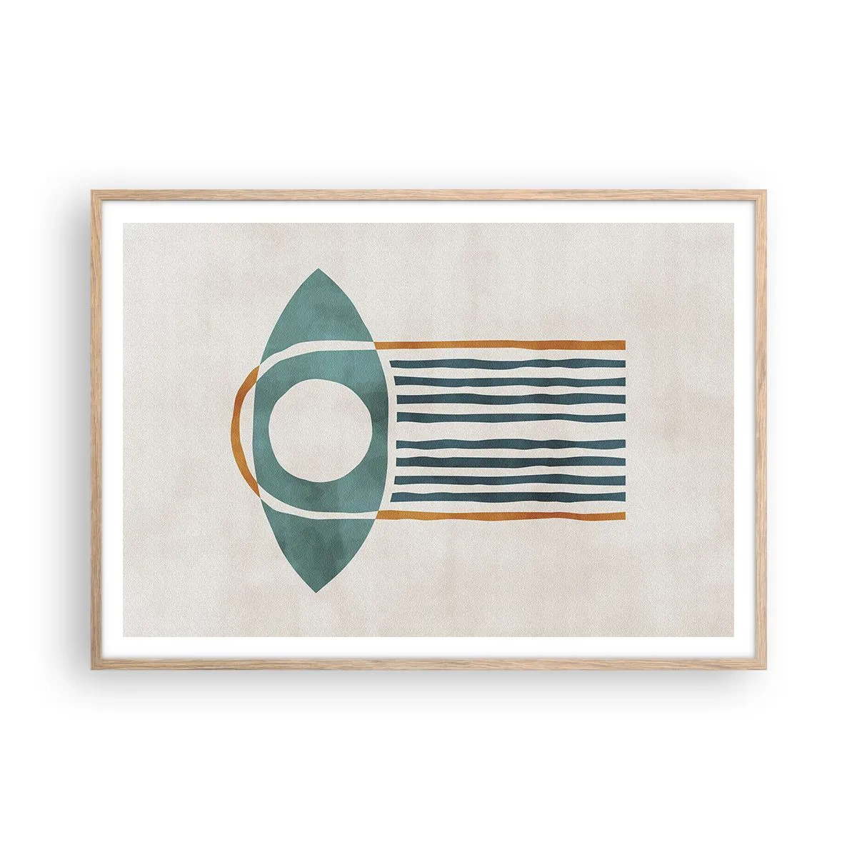 Affiche dans un chêne clair - Poster - Signes et rituels - 100x70 cm