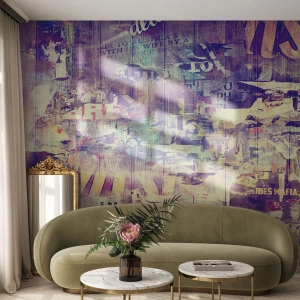 Papier Peint Photo Premium Sand - Et c'est tout ce qu'il y a à faire - Graffiti, Mural, Graphique - 250x175 cm