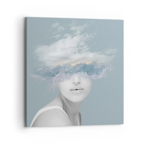 Impression sur toile - Image sur toile - La tête dans les nuages - 70x70 cm