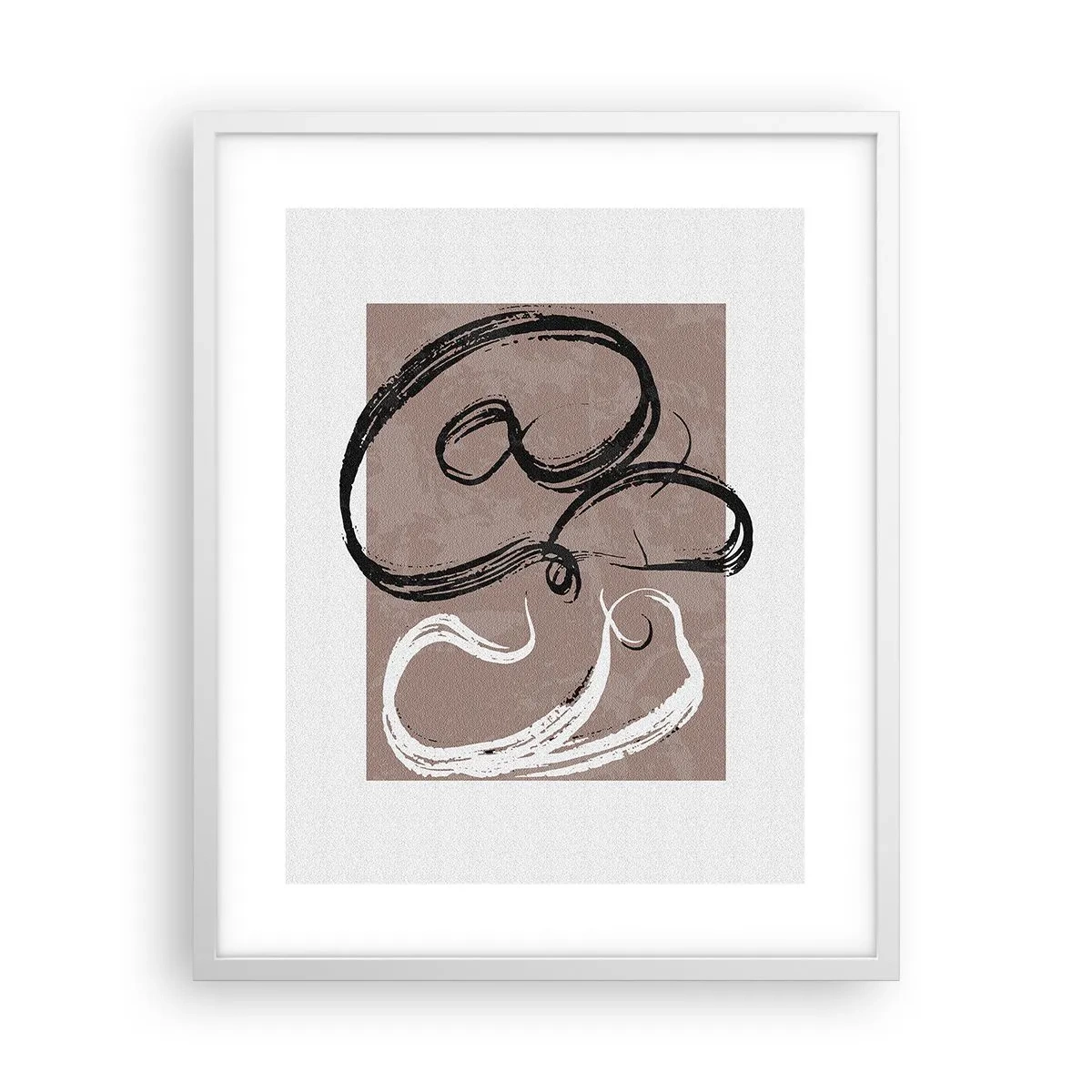 Affiche dans un cadre blanc - Poster - Composition – la recherche de la plénitude - 40x50 cm