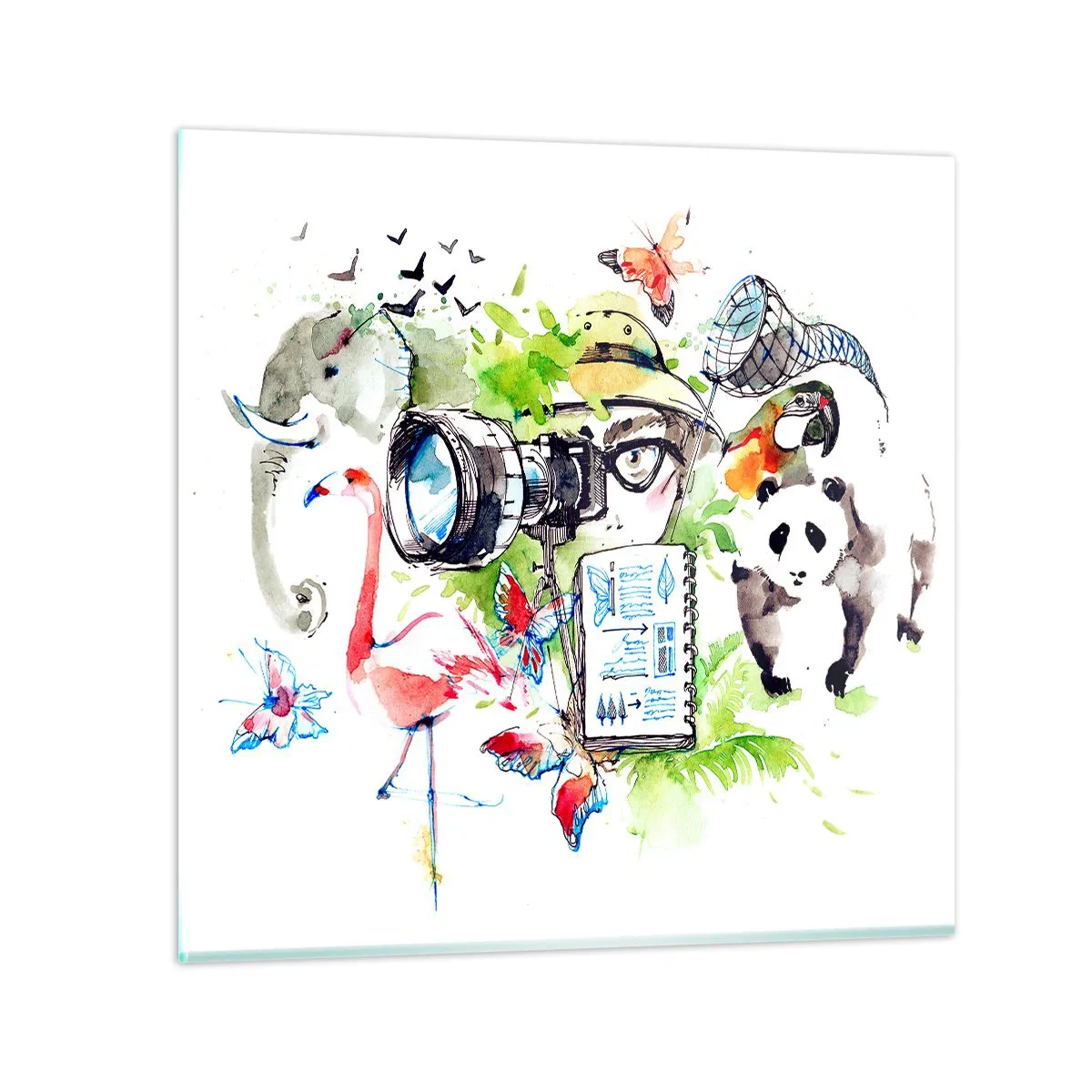 Impression sur verre - Image sur verre - Dans l'objectif d'un voyageu - 40x40 cm