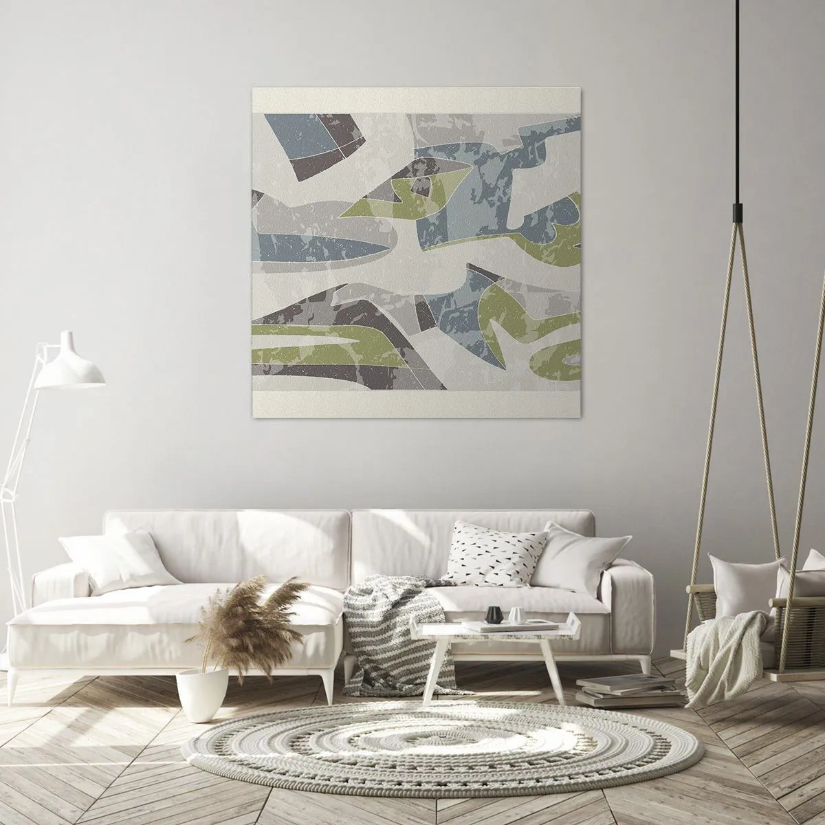 Impression sur toile - Image sur toile - Composition derrière la vitre - 70x70 cm