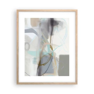 Affiche dans un chêne clair - Poster - Abstraction brumeuse - 40x50 cm