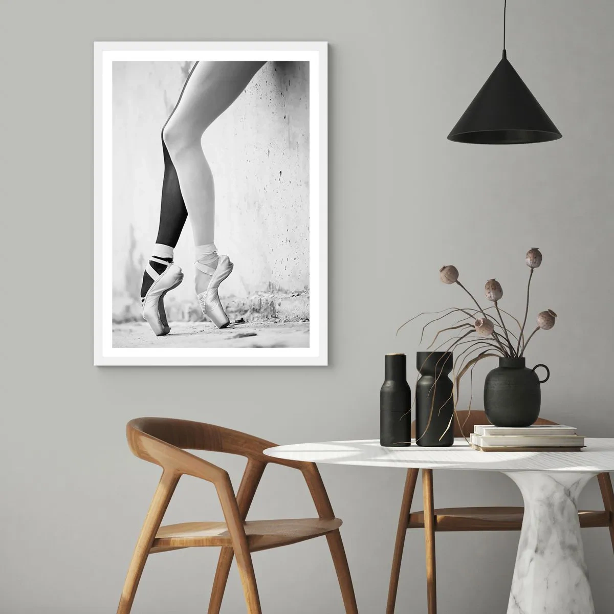 Affiche dans un cadre blanc - Poster - Ballerine, voilà ! - 30x40 cm