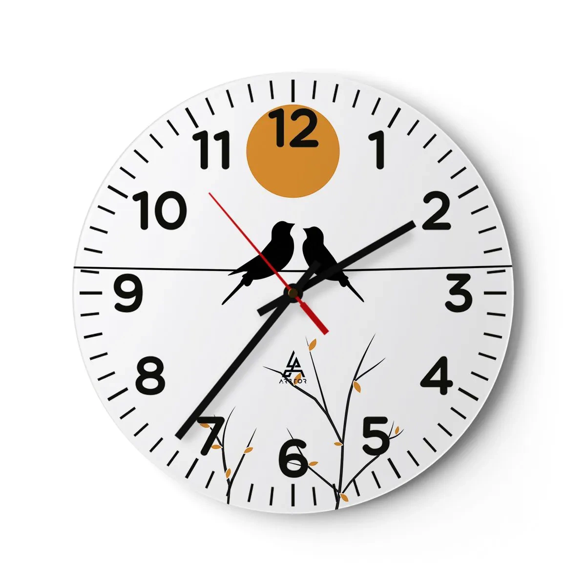 Horloge murale - Pendule murale - Soirée pour rossignols - 30x30 cm