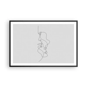 Affiche dans un cadre noir - Poster - Chaleur de désir renaissant - 91x61 cm