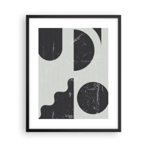Affiche dans un cadre noir - Poster - Composition dessus et dessous - 40x50 cm