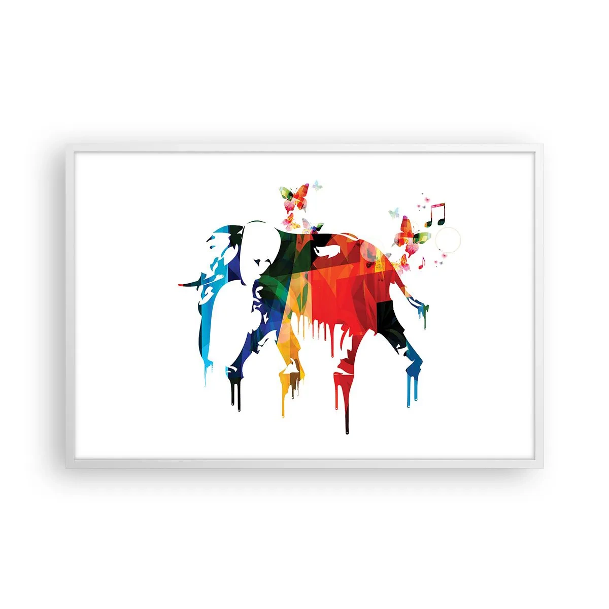 Affiche dans un cadre blanc - Poster - Tout le monde peut danser - 91x61 cm