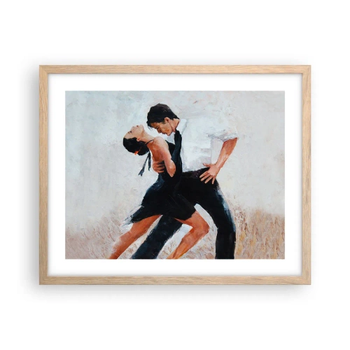 Affiche dans un chêne clair - Poster - Tango de mes rêves et pensées - 50x40 cm