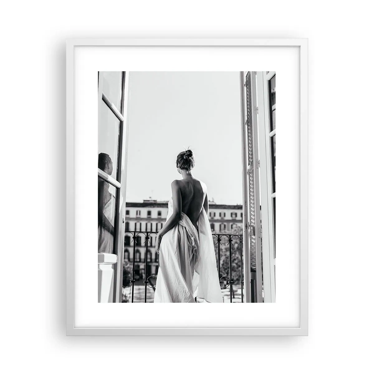 Affiche dans un cadre blanc - Poster - Eveil des pensées - 40x50 cm