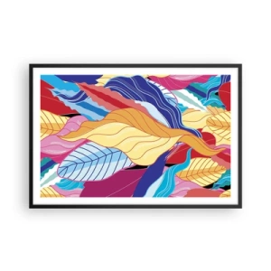 Affiche dans un cadre noir - Poster - Un désordre coloré - 91x61 cm